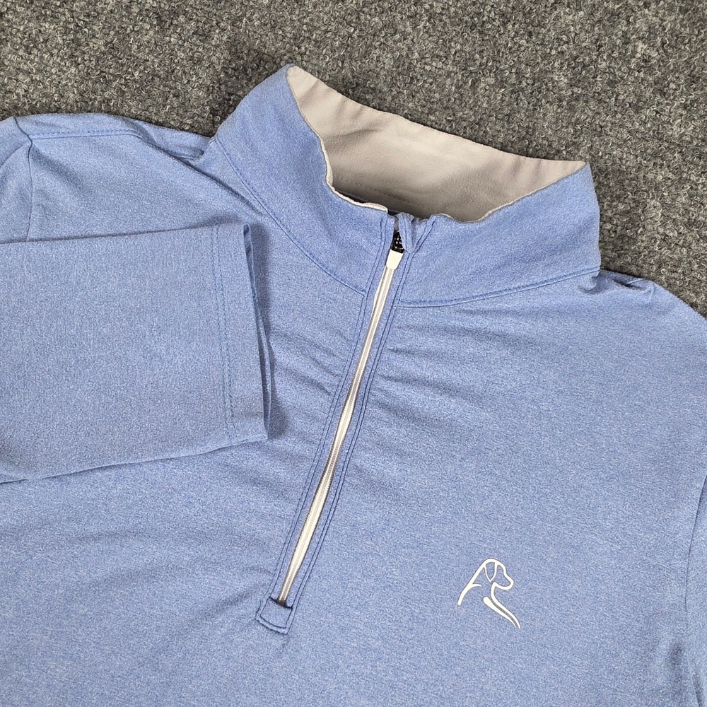 Rhoback Quarter Zip Pullover Womens Medium Blue Performance Top w/Logo